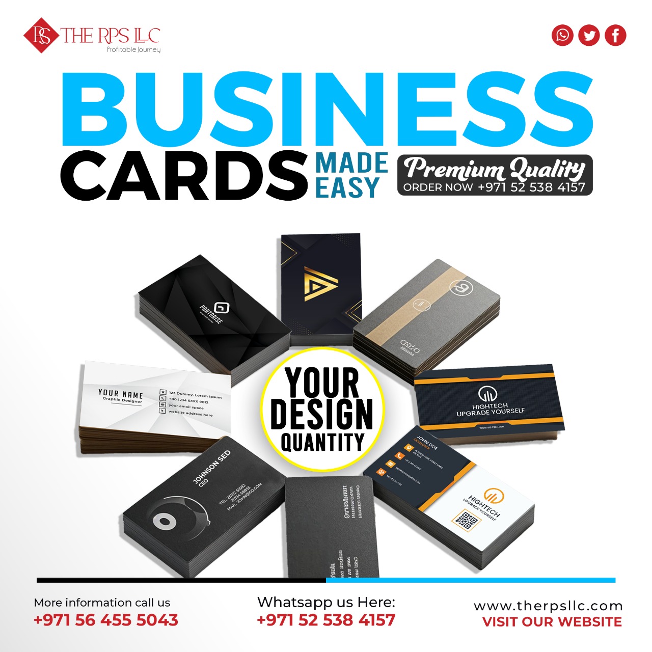 business card printing dubai