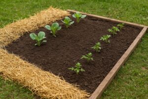 weed-free vegetable bed