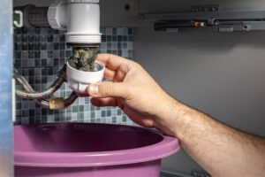 clean kitchen drain