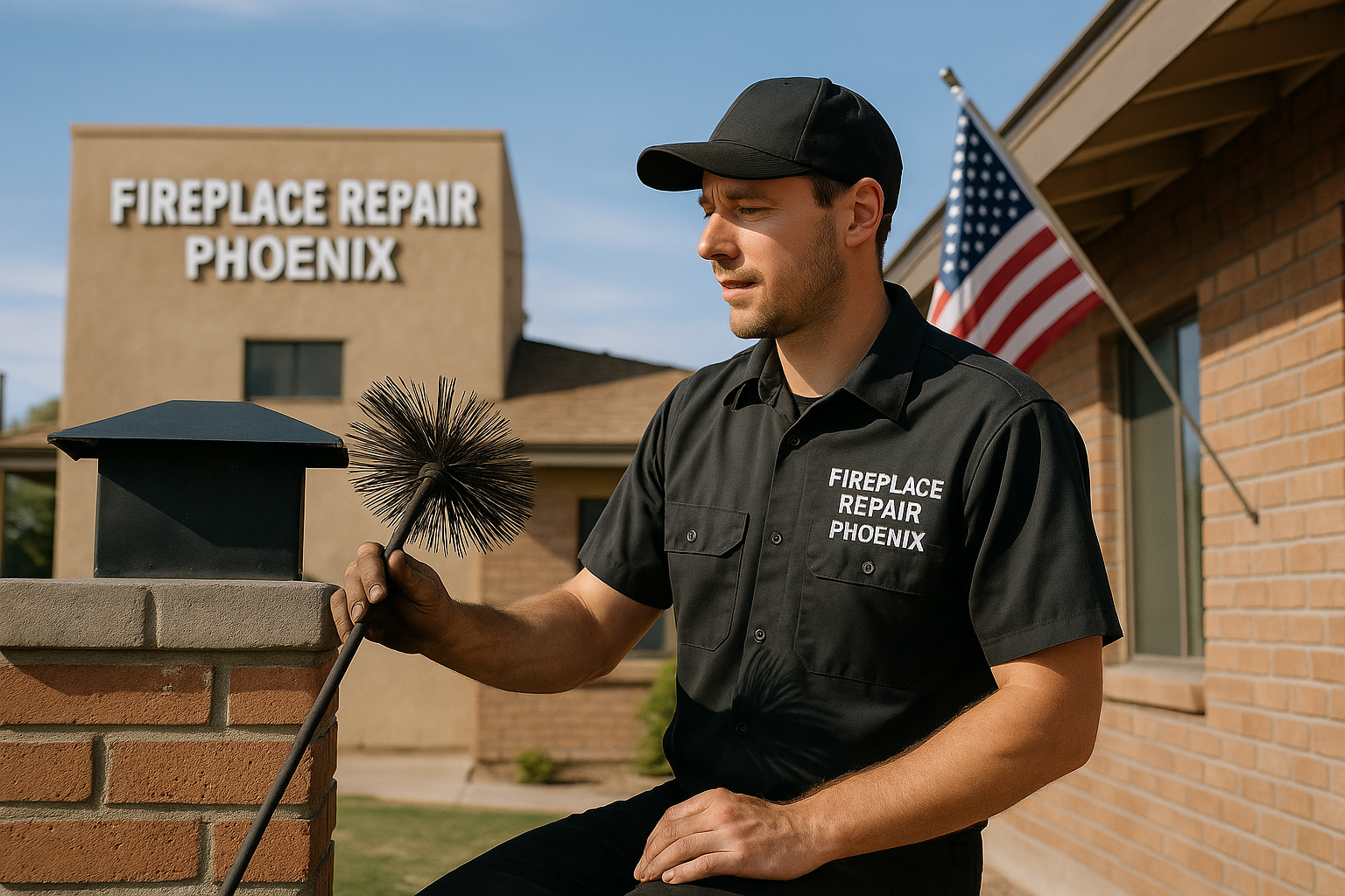 Reliable and affordable fireplace repair in Phoenix. Expert gas, wood, and electric fireplace services including chimney cleaning, masonry, and maintenance.