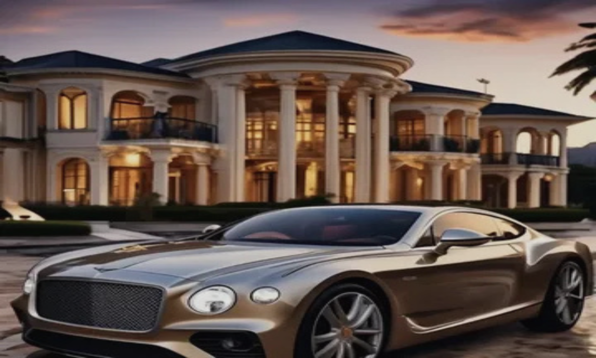 Luxury lifestyle concept with fashion, travel, dining, and wellness elements showcasing modern lavish living.