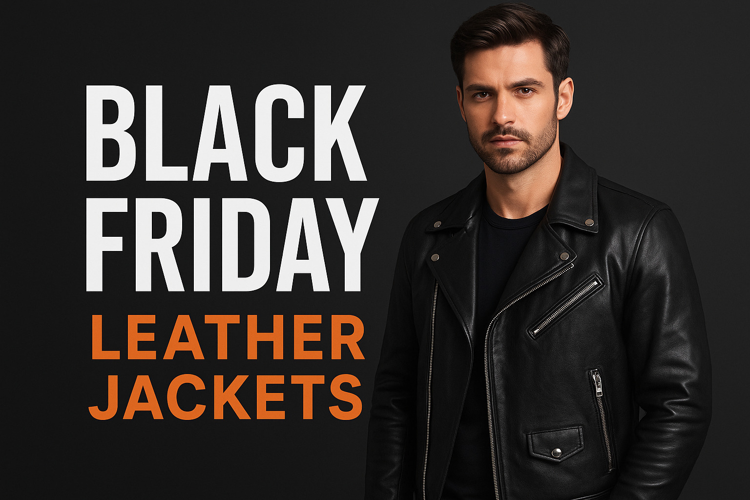 black leather jacket