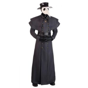 Halloween Black Wool Coat