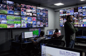 American viewers streaming shows on smart TVs using modern ifvod tv and IPTV platforms representing the shift from cable to digital entertainment.