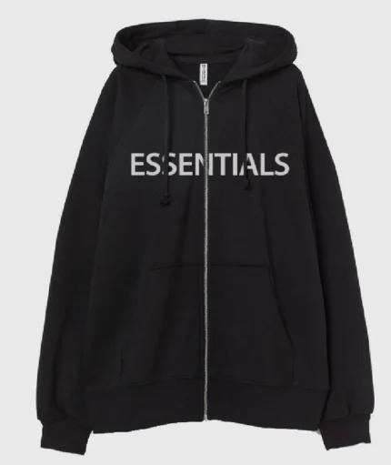 Black Essentials Hoodie